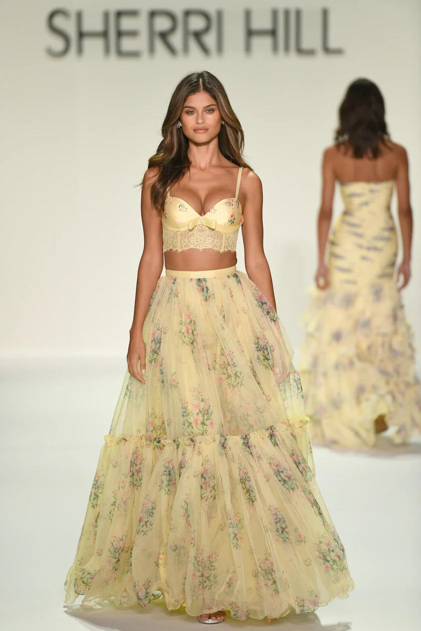 Sherri Hill 57953 74-351 / Light Pink Print / 00 Sherri Hill 57953 74-351 / Light Pink Print / 00