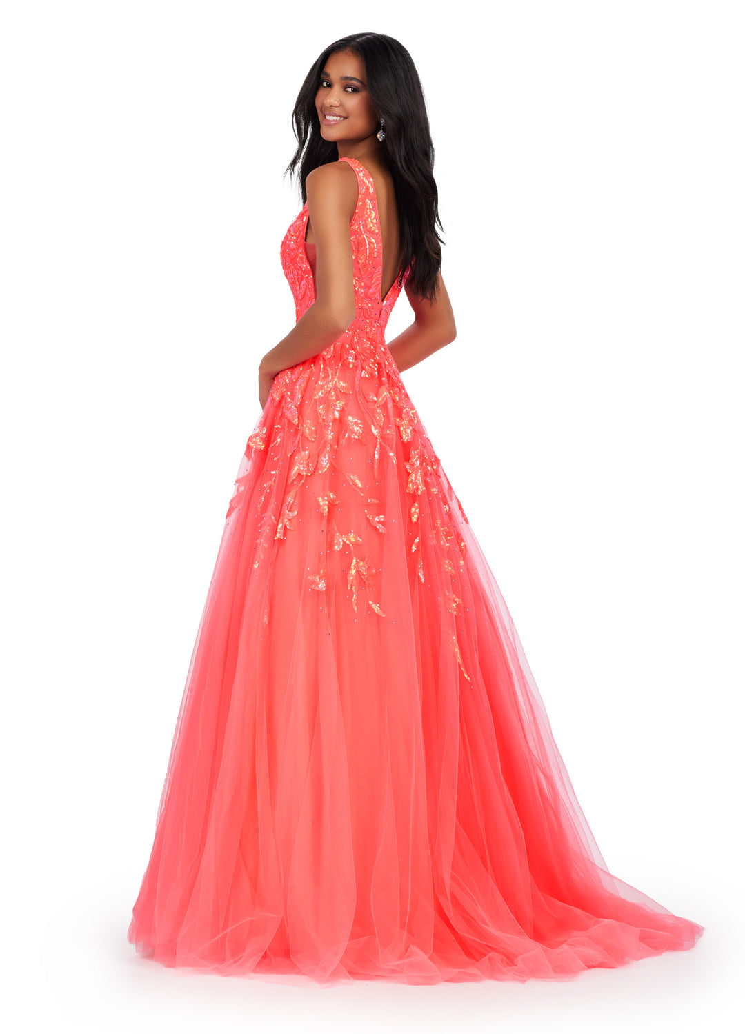 Ashley Lauren 11470 76-052 / Neon Coral / 20
