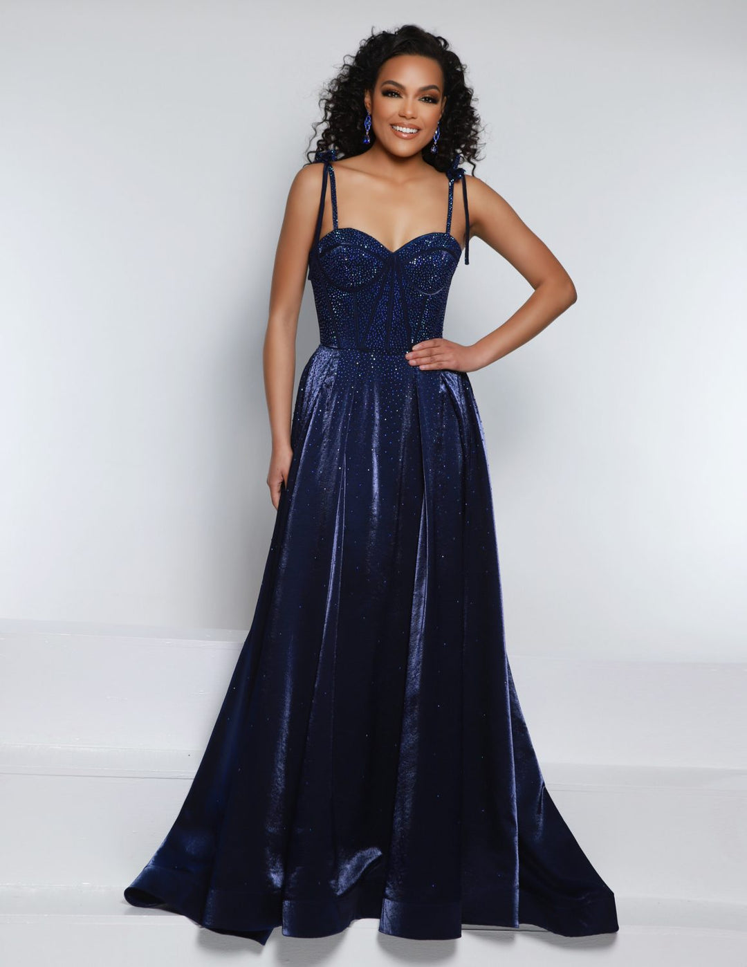 Evening Gown Plain Navy Dresses Elegant Navy Blue VA-Line One Shoulder Party Dresses With Sequins Evening Gown Plain Navy Dresses Elegant Navy Blue VA-Line One Shoulder Party Dresses With Sequins