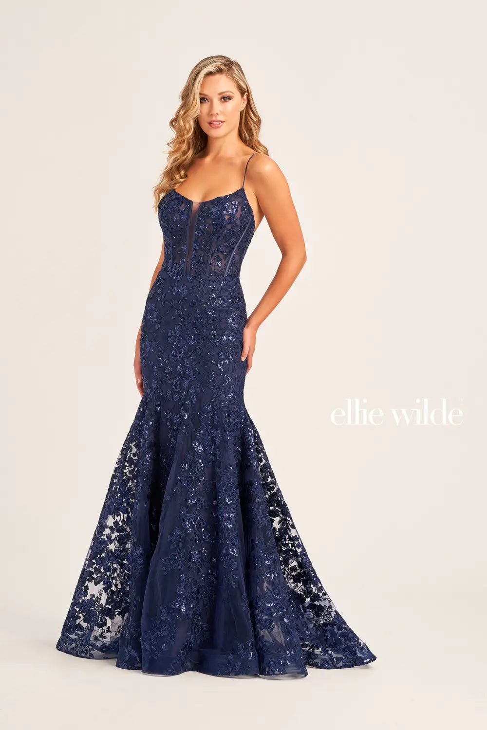 ellie wilde navy prom dress EW37008